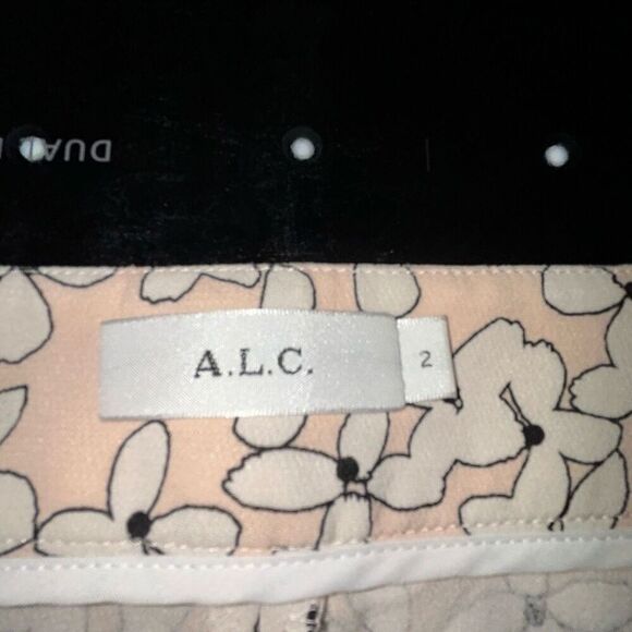 A.L.C 100% silk flowy dress pink floral shorts size 2 - Picture 4 of 10